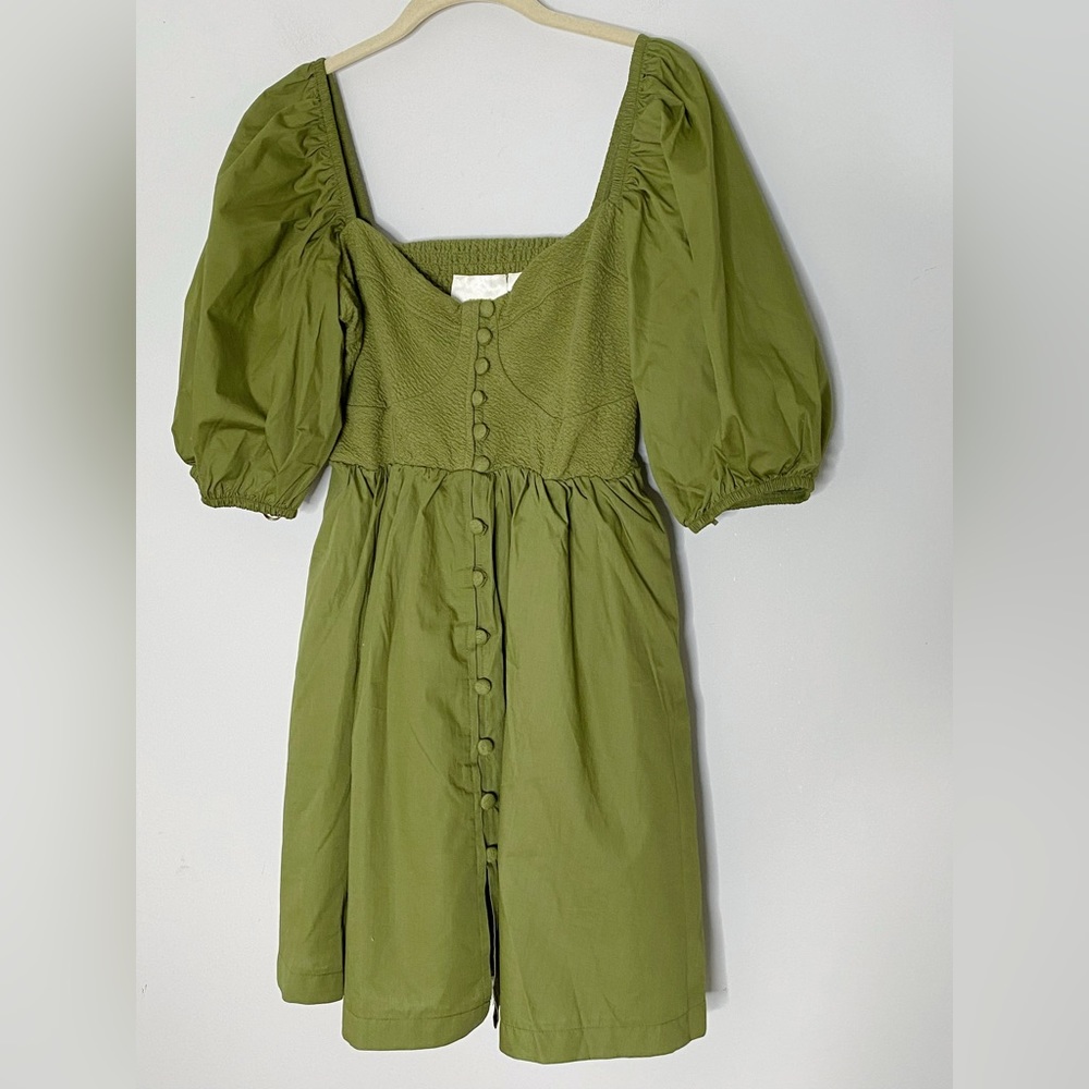 ANTHROPOLOGIE Maeve Puff-Sleeved Sweetheart Mini dress size S new with tag - Picture 3 of 8
